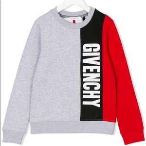 GIVENCHY KIDS BOYS logo stripe sweatshirt Size 12